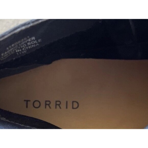 torrid Black 11605251 Faux Suede Ankle Boots Heel Life Stride Women’s Sz 11 - Picture 7 of 16